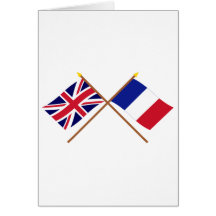 Le R-U et les drapeaux croisés par France Carte De Vœux