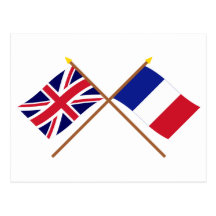 Le R-U et les drapeaux croisés par France Carte Postale