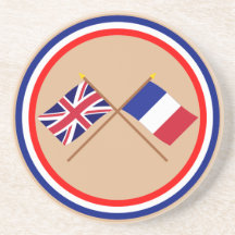 Le R-U et les drapeaux croisés par France Dessous De Verre