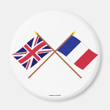 Le R-U et les drapeaux croisés par France Magnets Pour Réfrigérateur