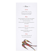 Le ressort d'hirondelles fleurit la carte de menu  invitations