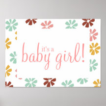 Le ressort fleurit l'affiche de bébé