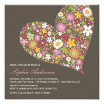 Le ressort fleurit l'invitation nuptiale de douche invitations