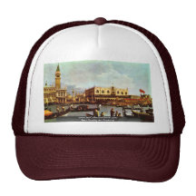 Le retour "" de Venise du "Bucentaurus" par Canale Casquettes