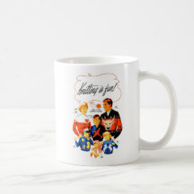 Le rétro tricot vintage des femmes 60s est amuseme tasse