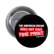 Le rêve américain n'a pas l'impression fine badges publicitaires