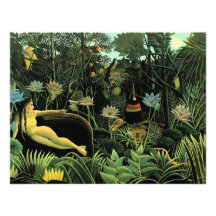 Le rêveur de Henri Rousseau (1910) Cartons D'invitation