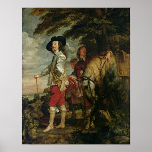 Le Roi Charles I de l'Angleterre chassant, c.1635 Affiche