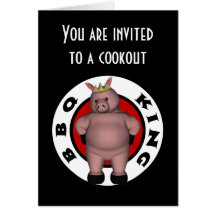 Le Roi Cookout Card de BBQ Cartes De Vœux