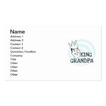 Le Roi Grandpa T-shirts et cadeaux Carte De Visite