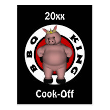 Le Roi Postcard de BBQ Carte Postale