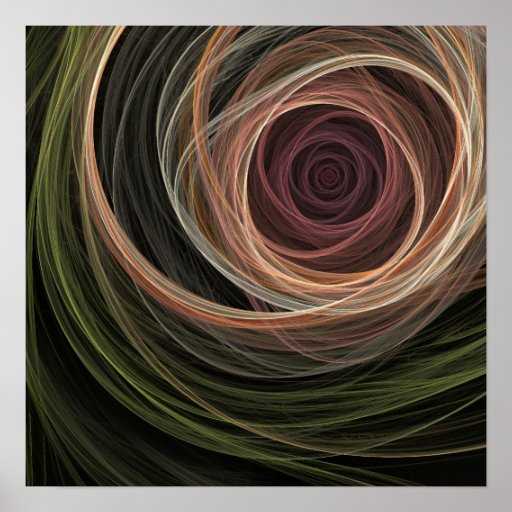 Le rose - copie d'art abstrait de Digitals Poster