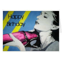 Le "rose est carte d'anniversaire pour filles"