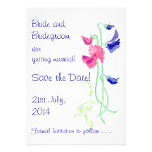 Le rose et le bleu de pois doux carte "font gagner faire-parts