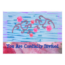 Le rose fleurit l'invitation personnalisable