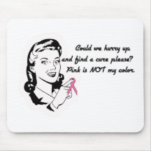 Le rose n'est pas ma couleur ! tapis de souris