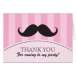 Le rose noir de moustache barre le carte de remerc