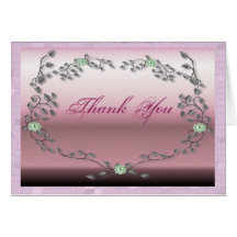Le rose perle le modèle de carte de remerciements