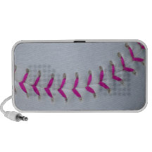 Le rose pique le base-ball/base-ball haut-parleurs ordinateur portable