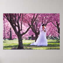 Le rose rêveur de mariage fleurit l'affiche