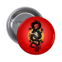 Le rouge a éclaté le dragon chinois badges avec agrafe