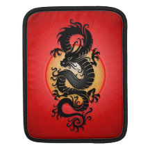 Le rouge a éclaté le dragon chinois poches iPad