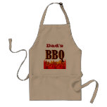 Le rouge de BBQ de coutume flambe le tablier