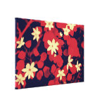 Le rouge de cerise n fleurit la toile toile tendue sur châssis