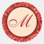 Le rouge de William Morris laisse l'autocollant dé
