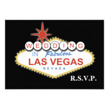 Le rsvp de mariage de Vegas carde la norme 3,5 x 5 Cartons D'invitation