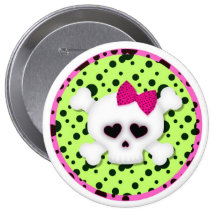 Le sac à dos grunge de crâne de fille goupille des badges avec agrafe
