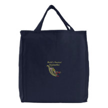 Le sac fourre-tout brodé la plus grande par grand-