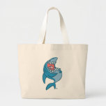 Le sac riant de plage de bande dessinée de requin sacs