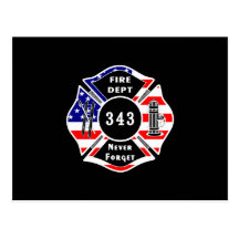 Le sapeur-pompier 9/11 n'oublient jamais 343 cartes postales