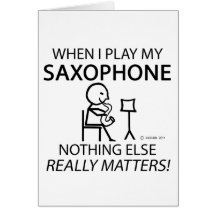 Le saxophone rien d'autre importe carte de vœux