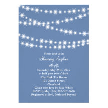 Le scintillement bleu-clair allume l'invitation nu