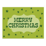 Le scintillement de vert de Joyeux Noël tient le p cartes postales