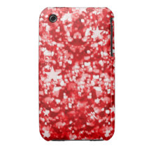 Le scintillement rouge rouge tient le premier rôle coques iPhone 3 Case-Mate