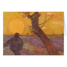 Le semeur, Vincent van Gogh, impressionisme vintag Cartes De Vœux