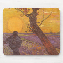 Le semeur, Vincent van Gogh, impressionisme vintag Tapis De Souris