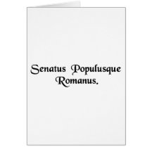 Le sénat et les personnes romaines cartes de vœux