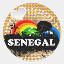Le Sénégal fruité mignon Autocollants