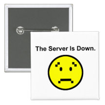 Le serveur est en panne pin's avec agrafe