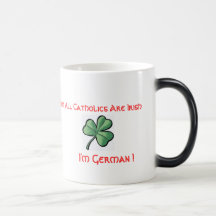le shamrock vert, non tous les catholiques sont ir tasse