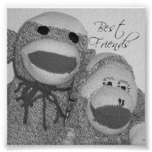 Le singe "meilleurs amis" de chaussette ajustent l