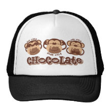 Le singe voient le chocolat casquettes