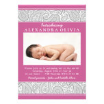 Le Sip gris rose N de photo de Paisley voient le b Invitations Personnalisées