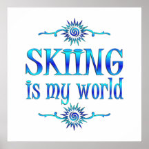Le ski est mon monde affiche
