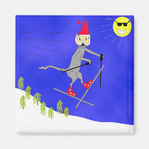 Le ski plein d'esprit Kitty obtient le grand air magnets