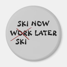 Le ski skient maintenant plus tard magnets pour réfrigérateur